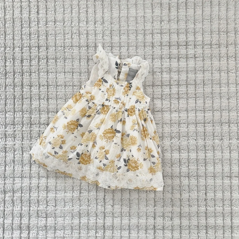 Tahari Floral Lace Baby Dress